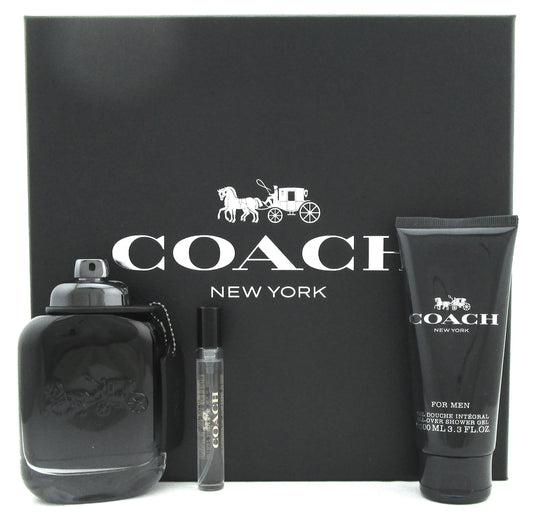 Coach New York for Men by Coach 3.3 oz. EDT Spray + 7.5 ml. EDT Travel Spray + 3.3 oz. All Over Shower Gel. New Set