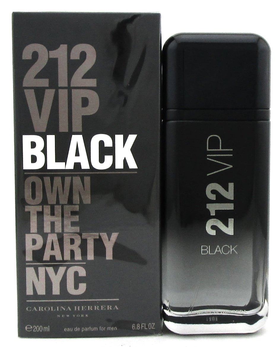 212 VIP BLACK Cologne by Carolina Herrera 6.8 oz. EDP Spray for Men. New