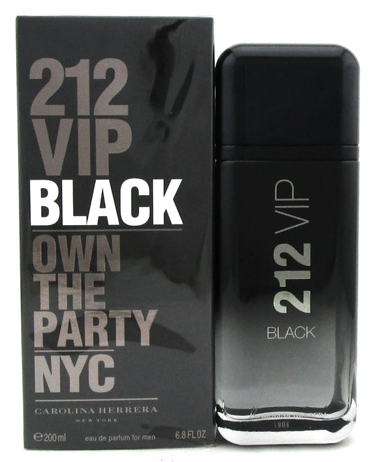 212 VIP BLACK Cologne by Carolina Herrera 6.8 oz. EDP Spray for Men. New
