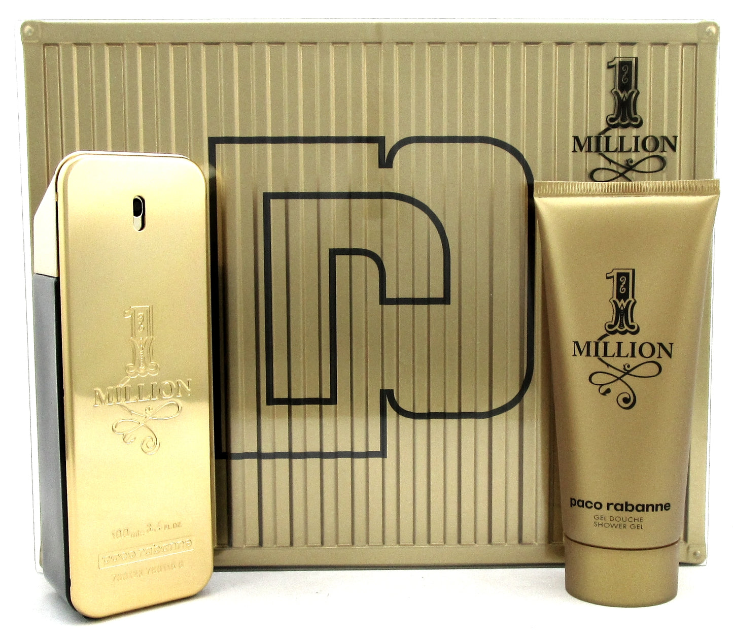 Paco Rabanne 1 Million Cologne 3.4 oz.EDT+ 3.4 oz.S/Gel. Brand New in Metal Box.