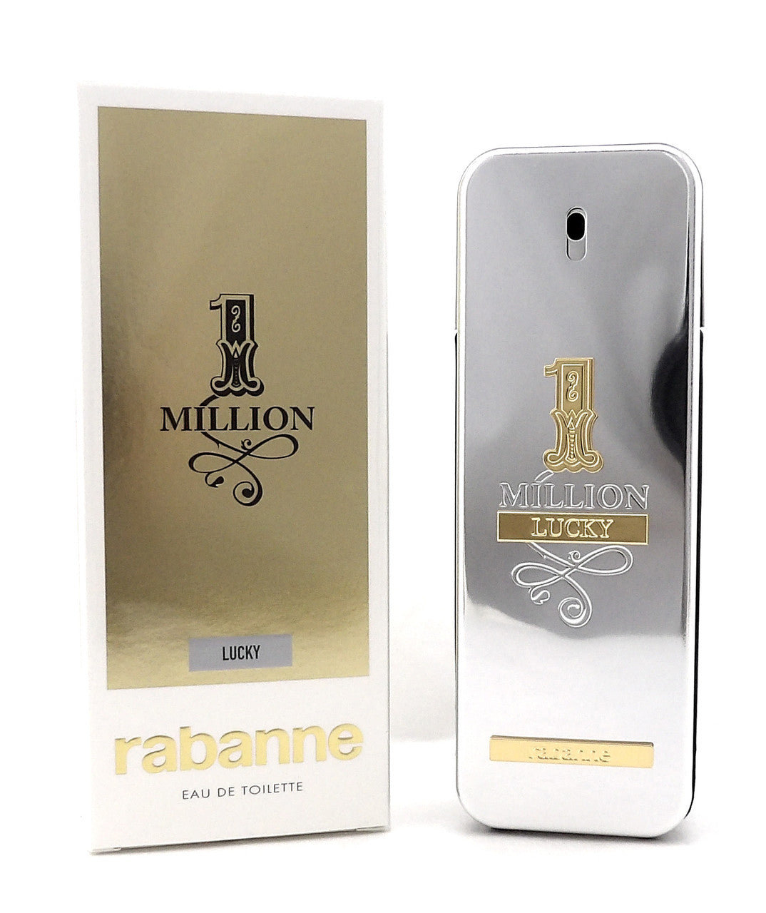 1 Million Lucky by Rabanne 3.4 oz Eau de Toilette Spray for Men. New Sealed Box