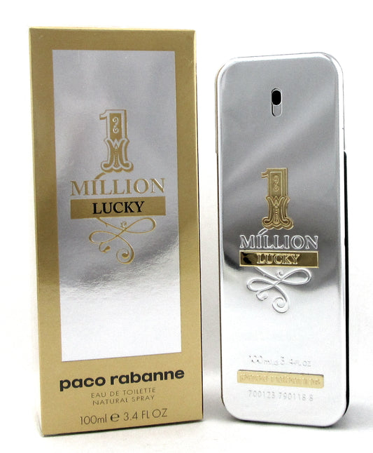 1 Million Lucky by Paco Rabanne 3.4 oz. EDT Spray for Men. New Sealed Box