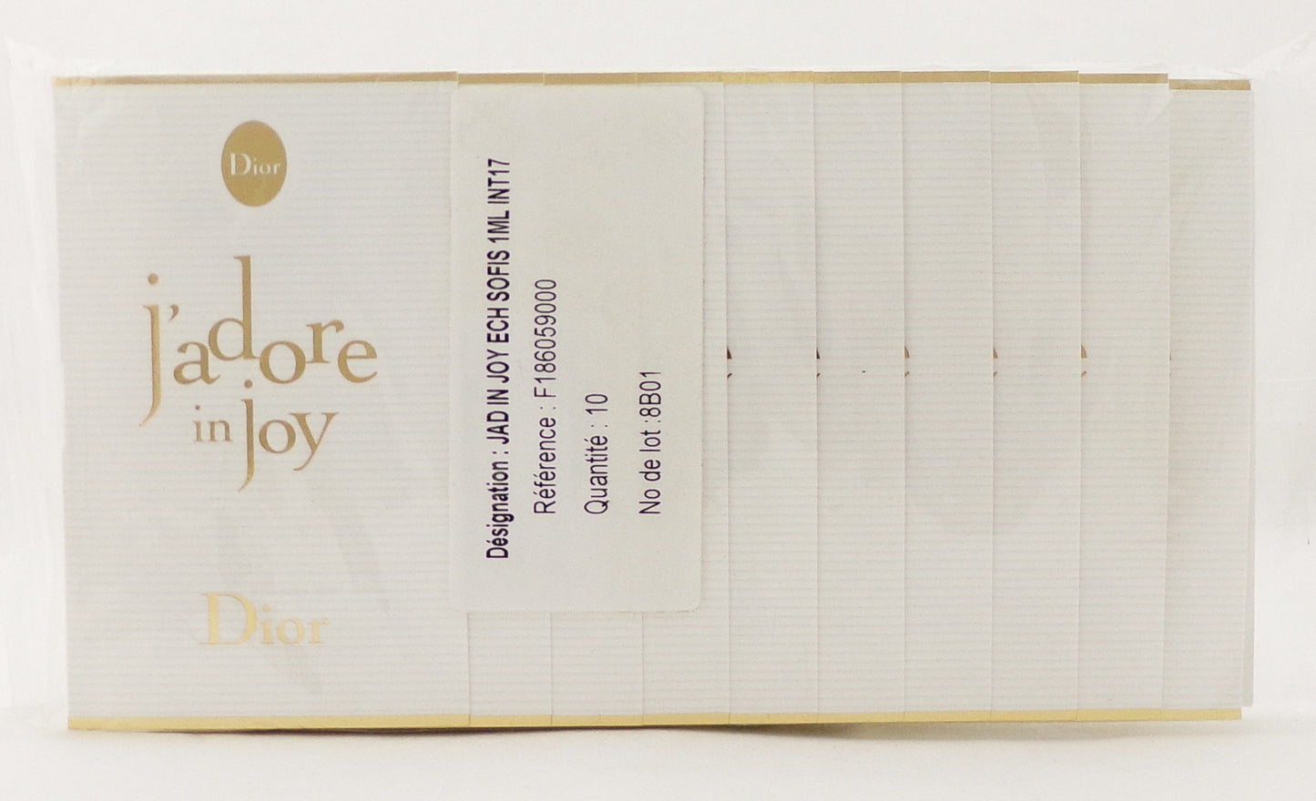 DIOR J'adore in JoyÂ  Eau de Toilette Vial Spray for Women. 0.03 oz. / 1 ml. New LOT OF 10.