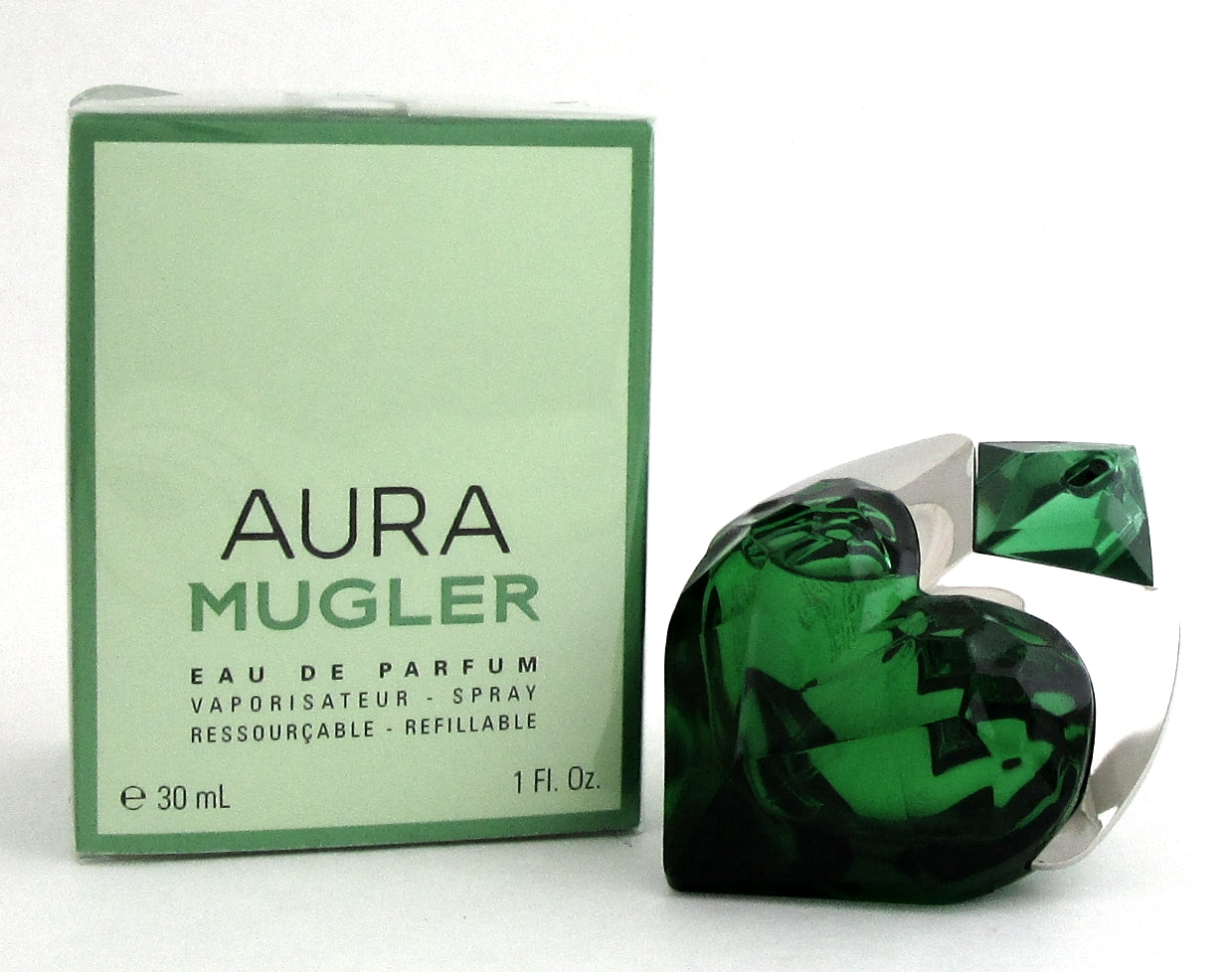 Aura Mugler by Thierry Mugler 1.0 oz EDP Spray Refillable for Women. NEW in Box.