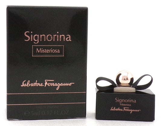 Signorina Misteriosa by Salvatore Ferragamo 5 ml./ 0.17 oz. Eau de Parfum MINI Splash for Women. New in Box