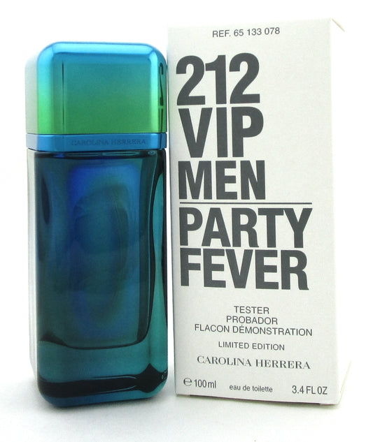 212 VIP MEN Party Fever by Carolina Herrera 3.4 oz. EDT Spray. Brand New Tester.