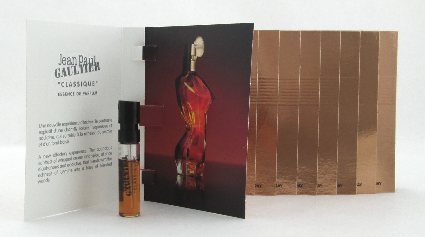 Jean Paul Gaultier Classique Essence De Parfum EDP Spray Vial 1.5 ml Lot of 12
