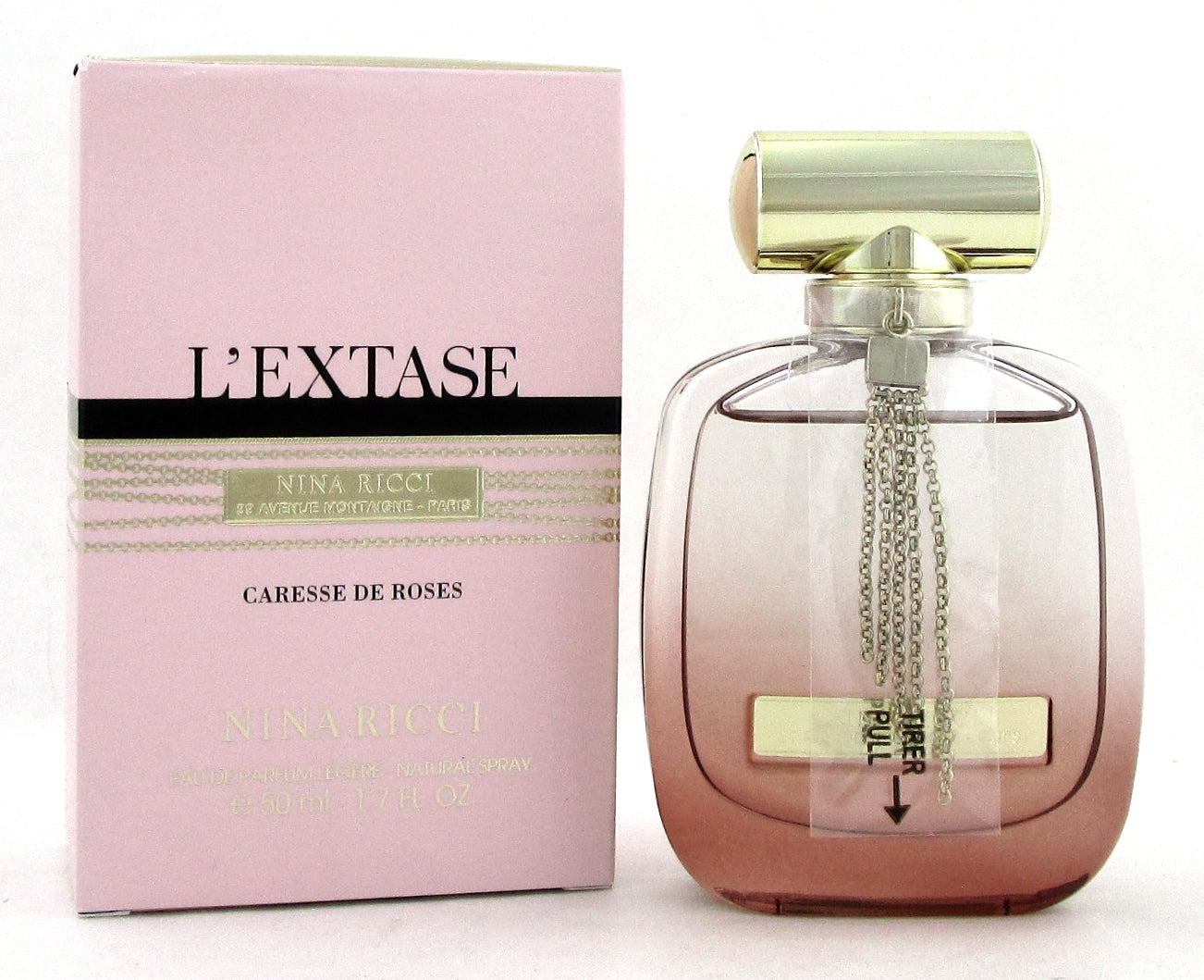 L'extase Nina Ricci Caresse De Roses Perfume 1.7oz EDP Legere. New No Cellophane