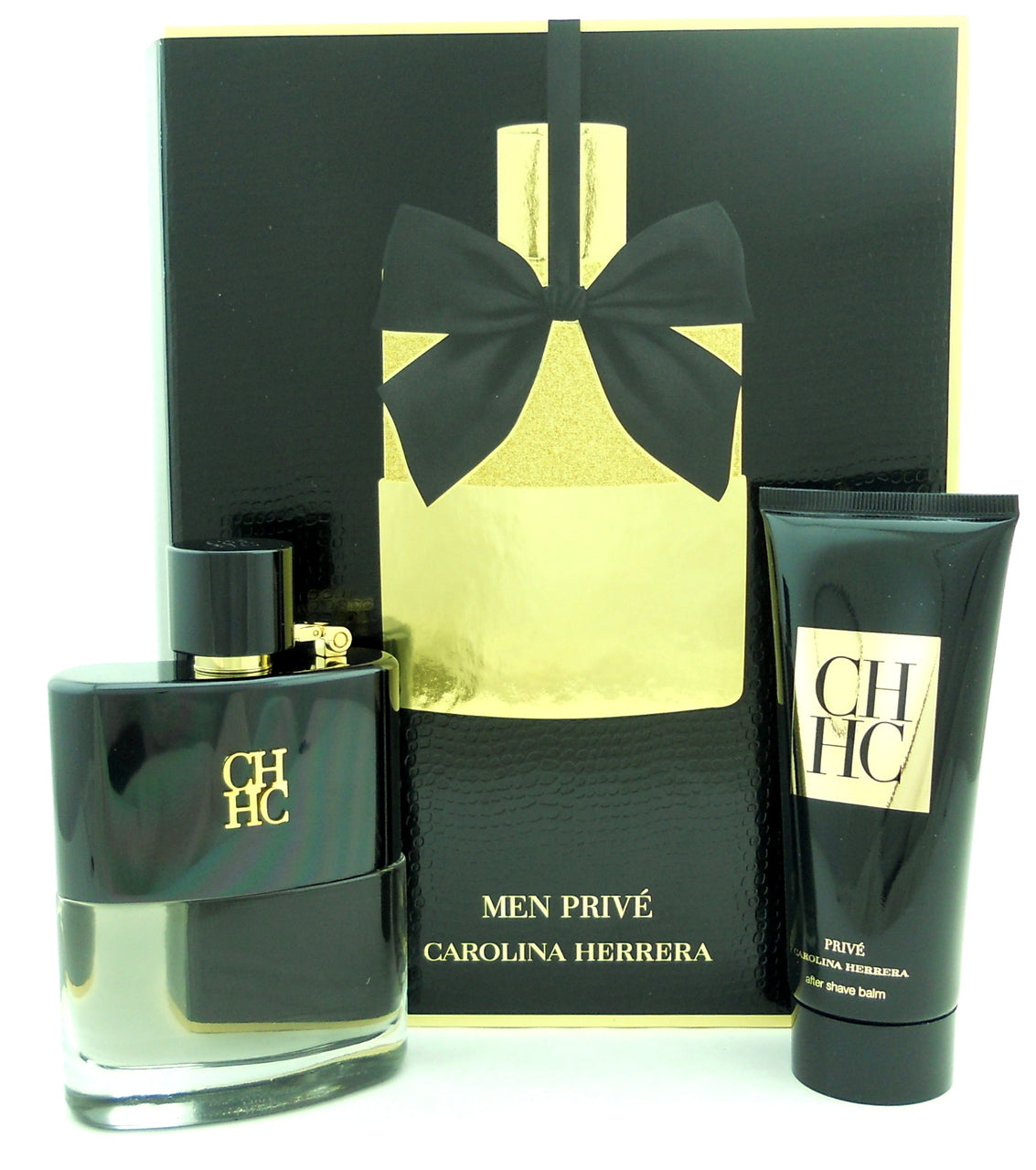 CH Men Prive by Carolina Herrera 3.4 oz.EDT + 3.4 oz.A/Sh/Balm. New Set.