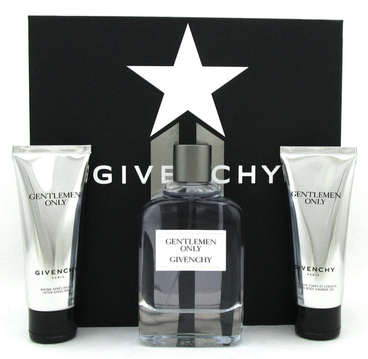 Givenchy Gentlemen Only Gift Set: 3.3oz EDT+2.5oz A/Sh Balm+2.5oz Sh/Gel. NEW