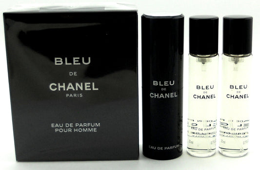 Chanel Bleu de Chanel Cologne 20ml Eau De Parfum Travel Spr+2 Refills.Sealed Box