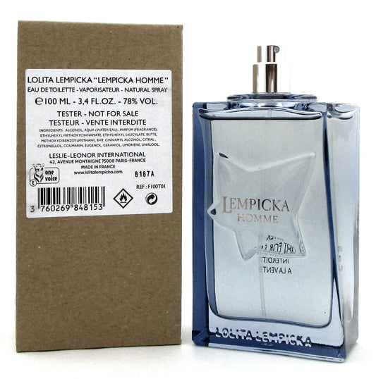 Lempicka Homme by Lolita Lempicka 3.4 oz. Eau de Toilette Spray Men. New Tester