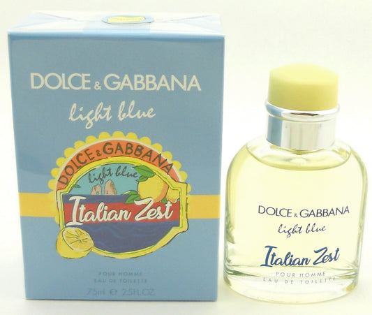 Dolce Gabbana Light Blue Italian Zest Limited Edition Cologne for Men EDT Spray 2.5 oz. New in Sealed box