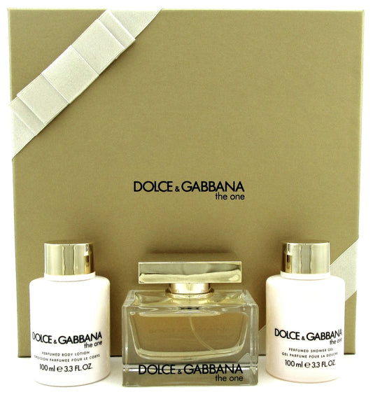 Dolce & Gabbana The One Set for Women: 2.5oz.EDP Spr +3.3oz.B/Lot & Sh/Gel. NEW