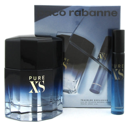 PURE XS by Paco Rabanne 3.4oz.+20ml. EDT Spray. New Men's Set.Sealed DAMAGED Box
