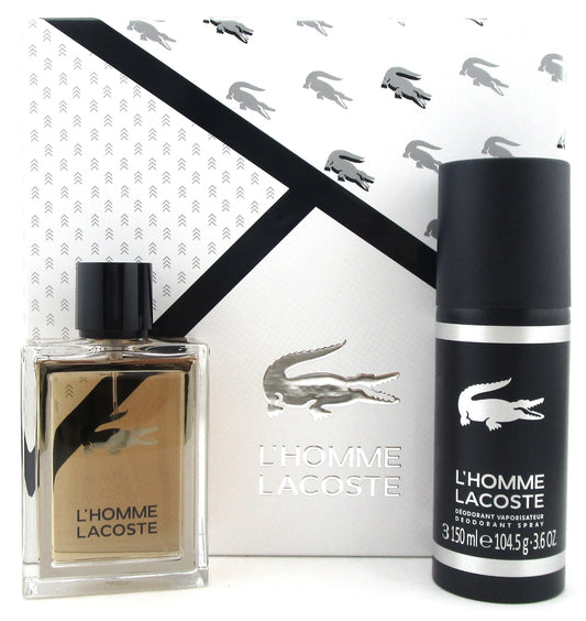 L'Homme Lacoste by Lacoste Set for Men: 3.3oz.EDT Spray+3.6oz.Deo Spray. New Set