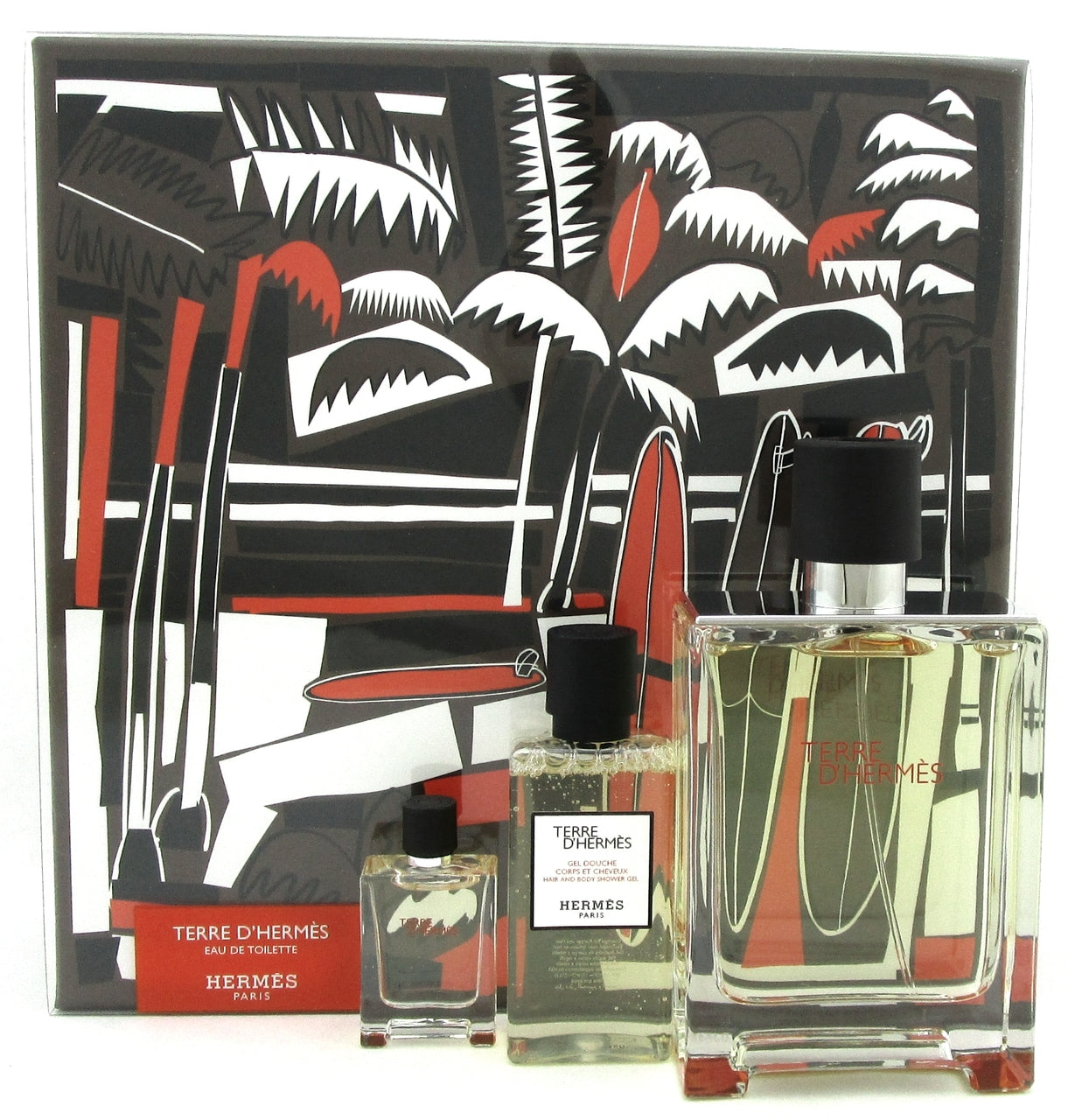 Terre D'Hermes by Hermes EDT 3.3 oz. Spray & 5 ml.+1.3 oz.Sh/Gel.New Set in Box.