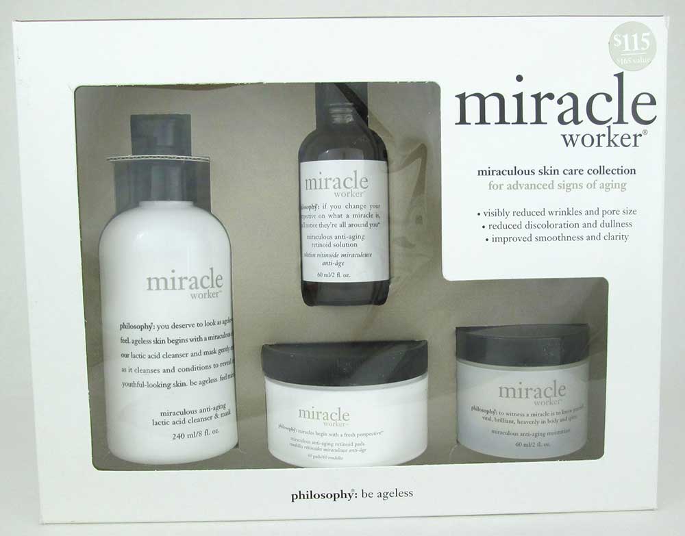 Philosophy Miracle Worker Full Size Kit Cleanser,Solution,Moisturizer