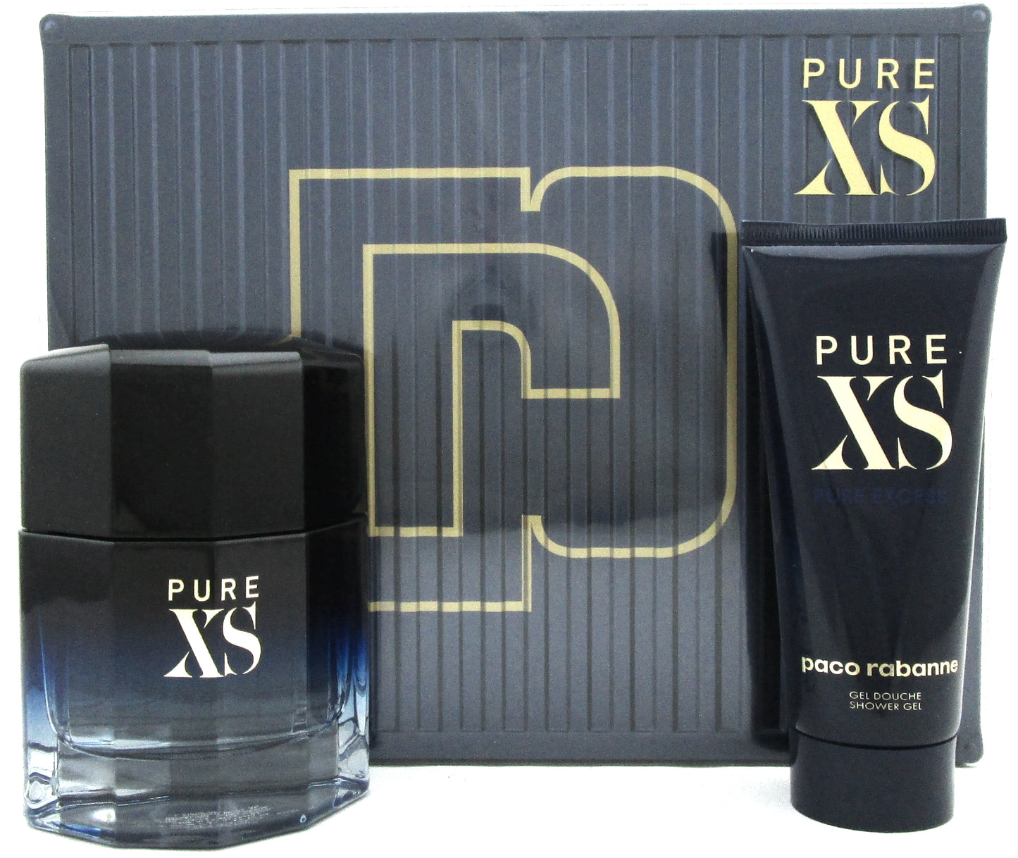 PURE XS by Paco Rabanne Set for Men: 3.4 oz. EDT Spray + 3.4 oz. Sh/Gel. New Box