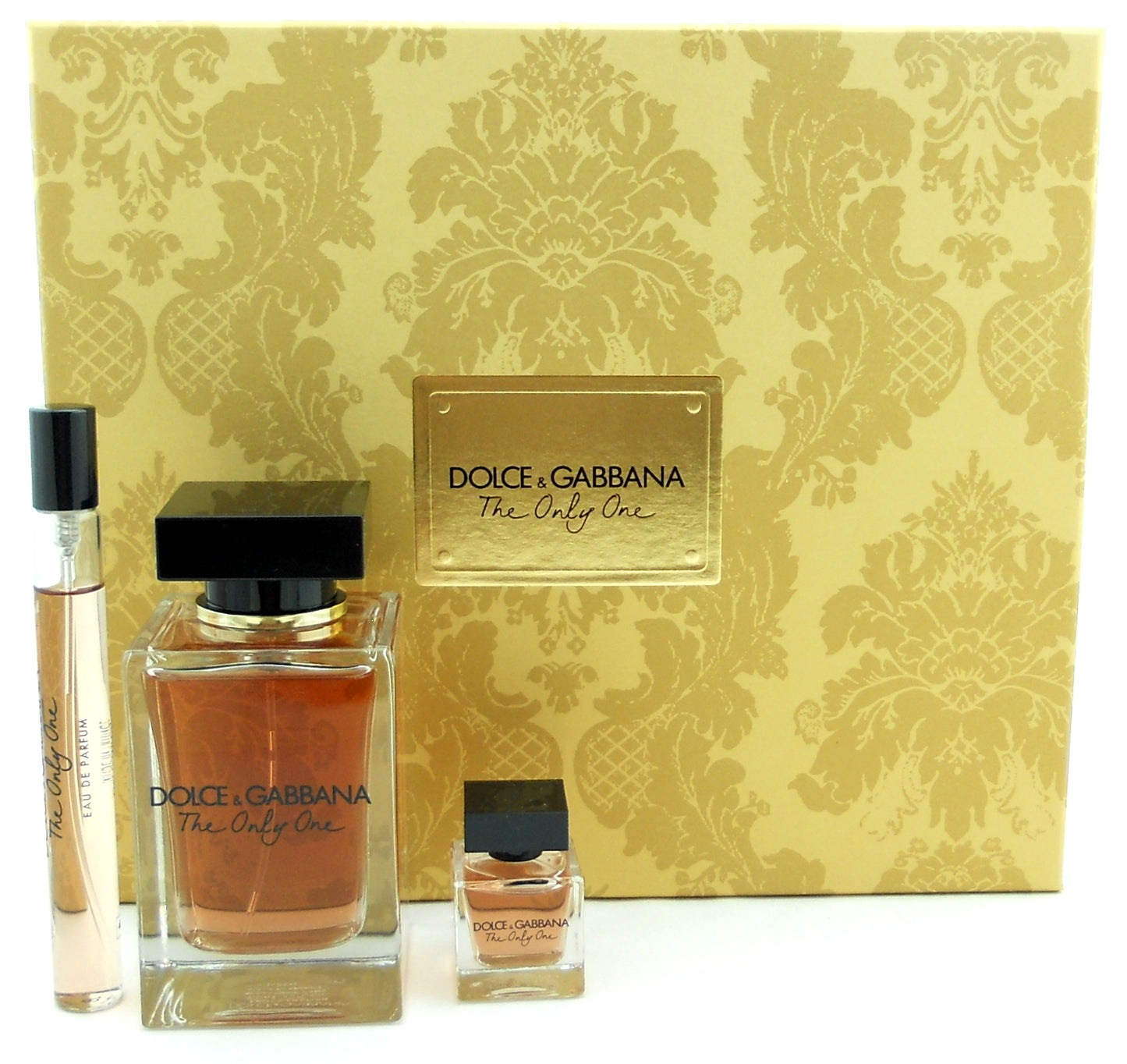 Dolce & Gabbana The Only One Perfume 3.3 EDP Spray +10ml +7.5 ml.Mini Bottle. New Set