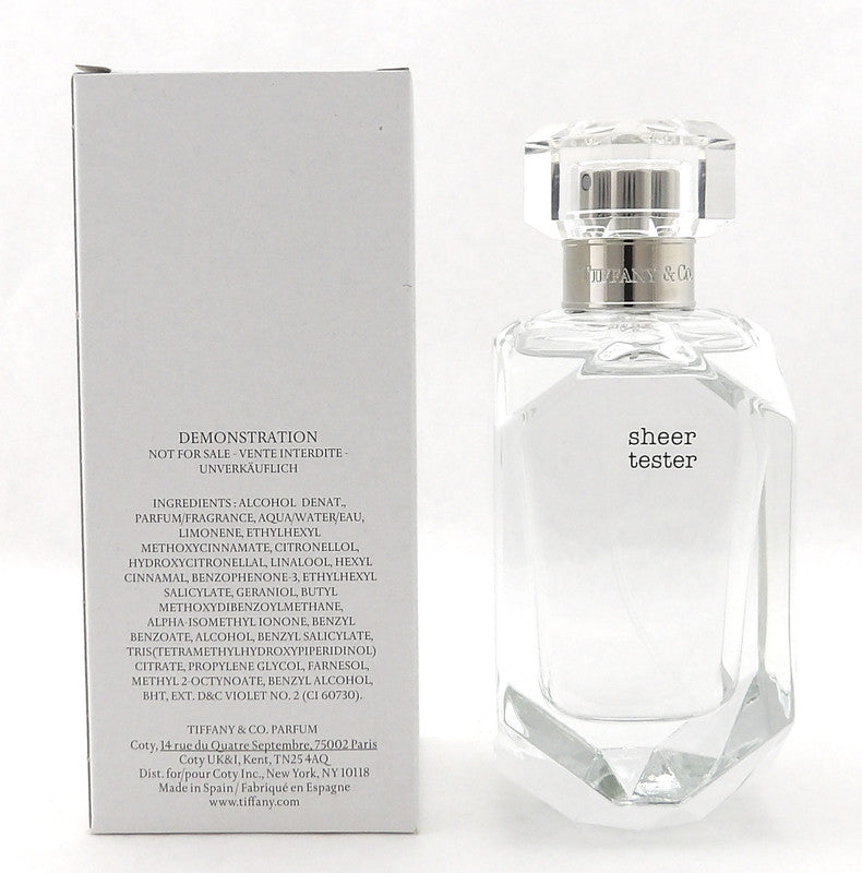 Tiffany SHEER Perfume by Tiffany & Co 2.5 oz.EDT Spray Tester with Cap