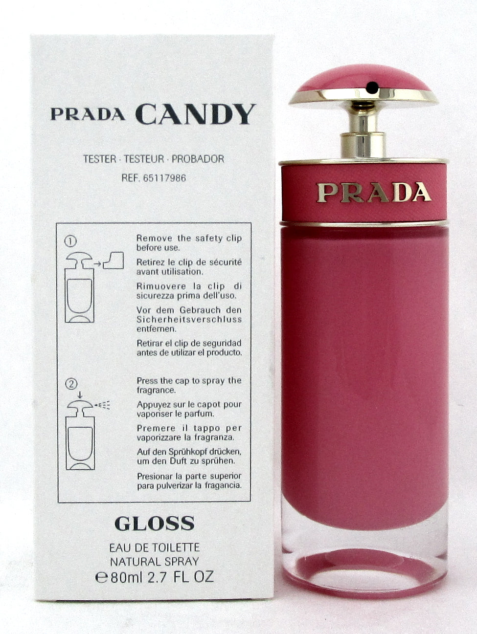 Prada Candy Gloss Perfume by Prada 2.7 oz. EDT Spray for Women. New Tester
