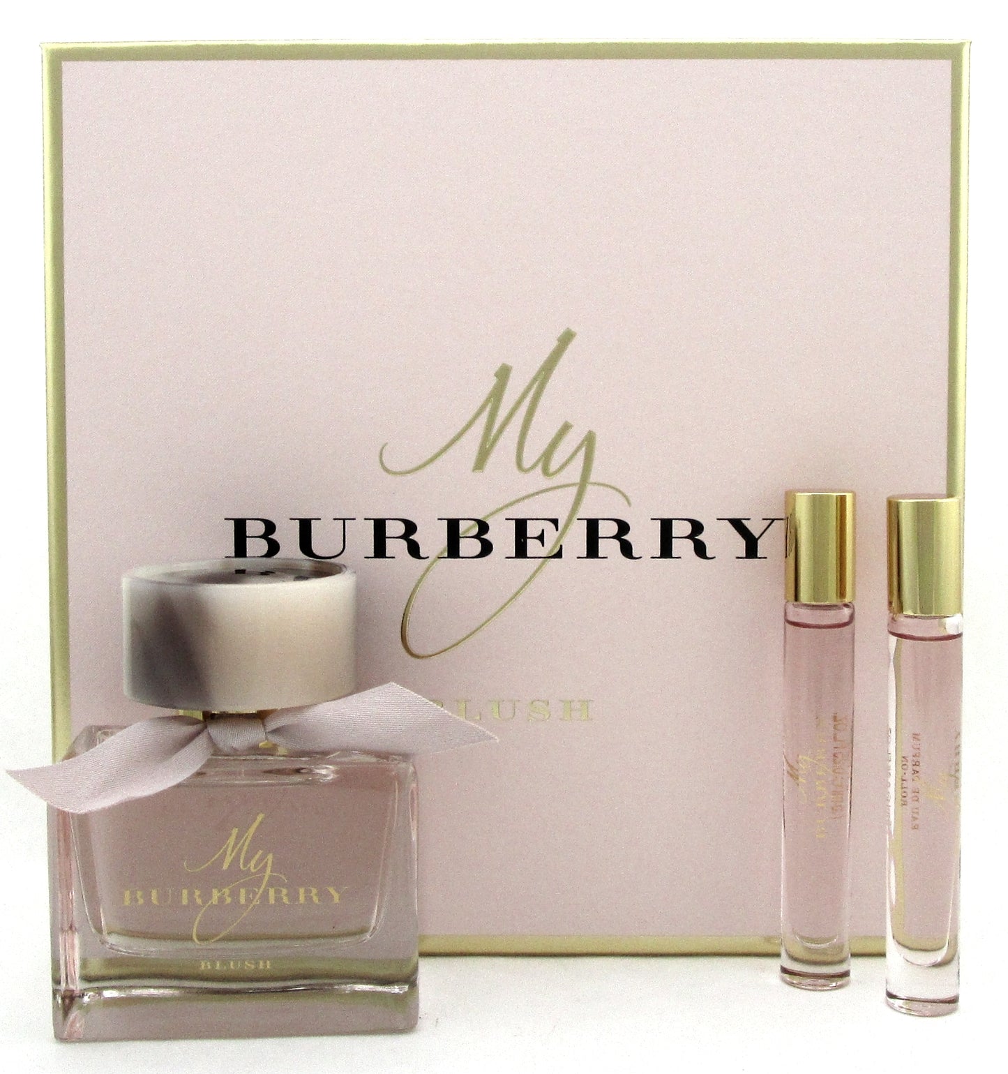 My Burberry Blush by Burberry 3.0 oz. EDP Spray + 2x7.5ml. EDP Roll On. New SET