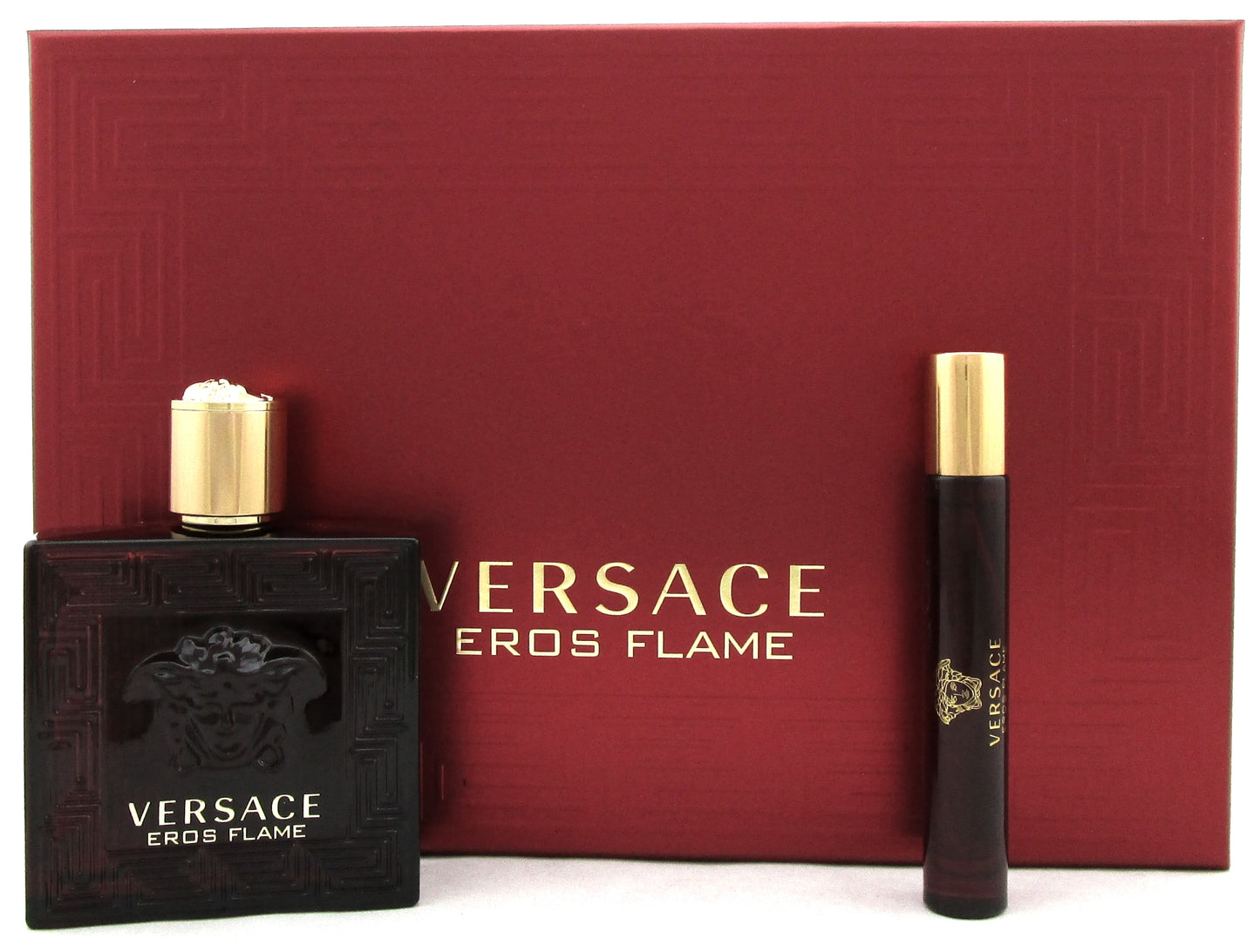 Eros Flame by Versace 3.4 oz.& 10 ml. Eau de Parfum Spray+ Bag. New SET for Men