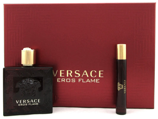 Eros Flame by Versace 3.4 oz.& 10 ml. Eau de Parfum Spray+ Bag. New SET for Men
