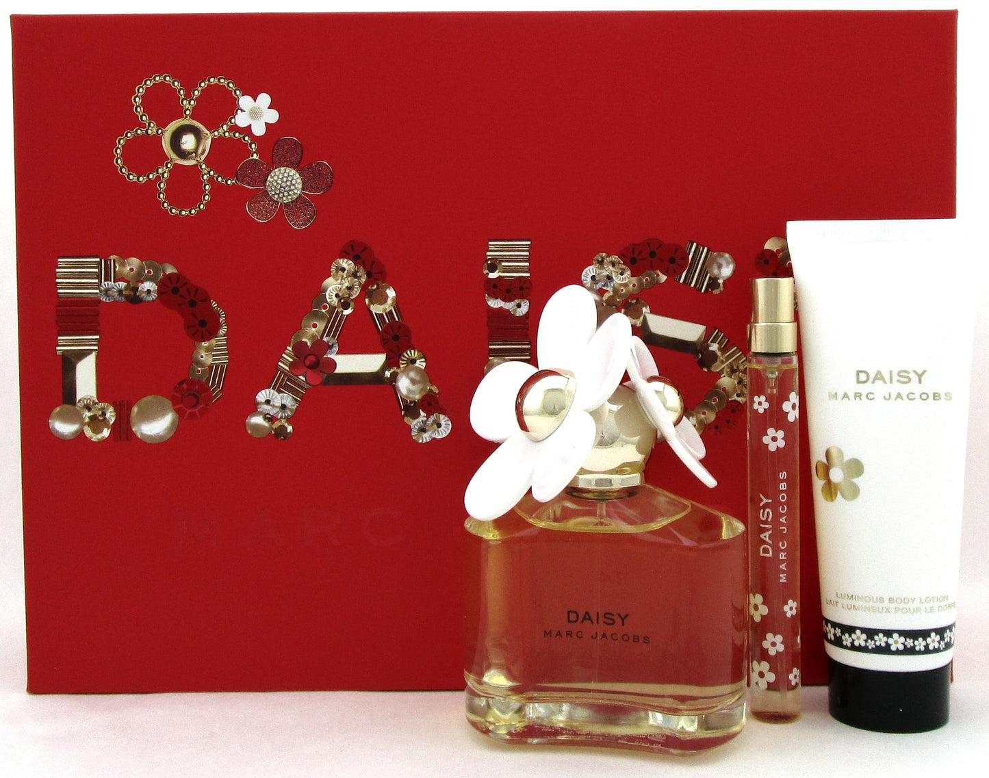 Daisy Perfume by Marc Jacobs 3.4oz.&10ml. EDT Spray+2.5oz.B/Lot. Brand New Set