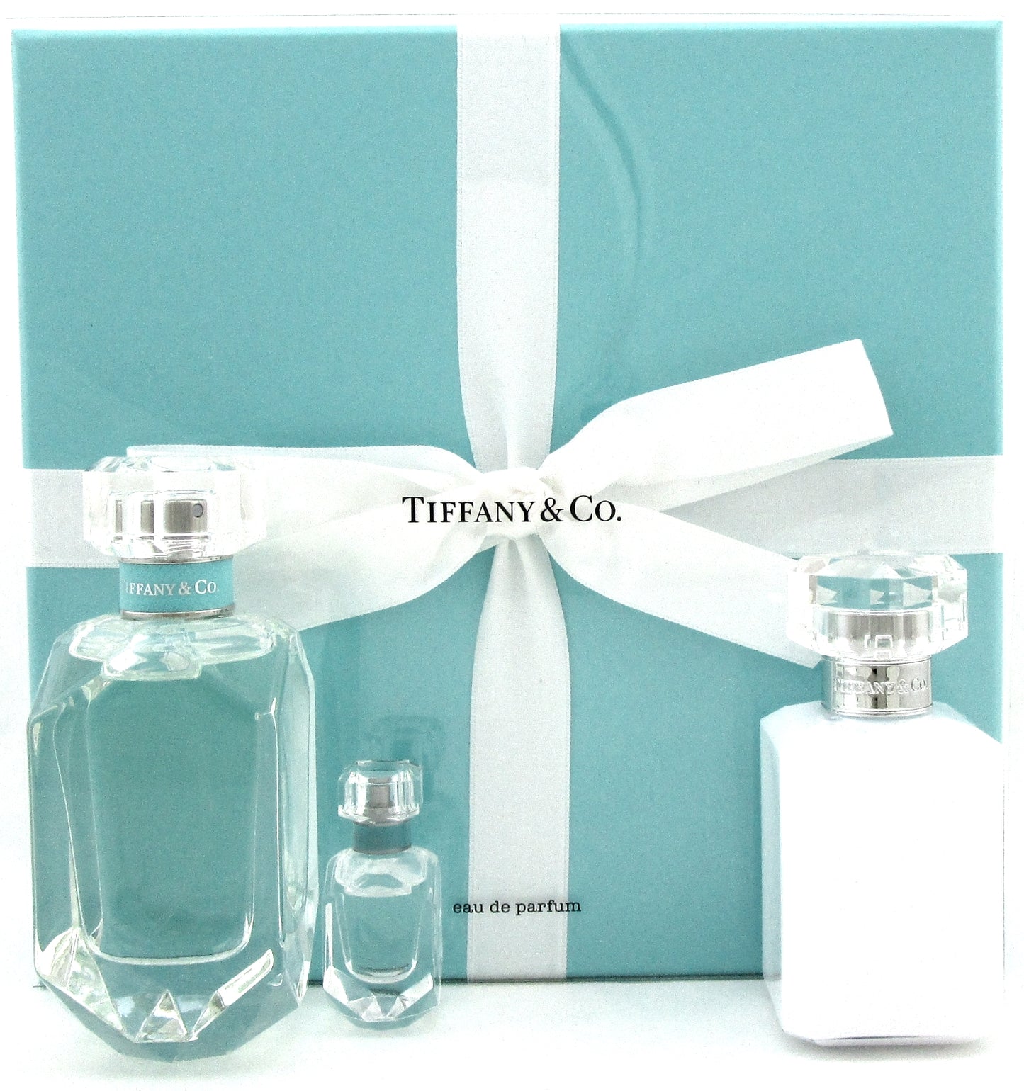 Tiffany by Tiffany & Co 2.5 oz EDP Spray+ 5 ml EDP+ 3.4 oz Body Lotion. New SET