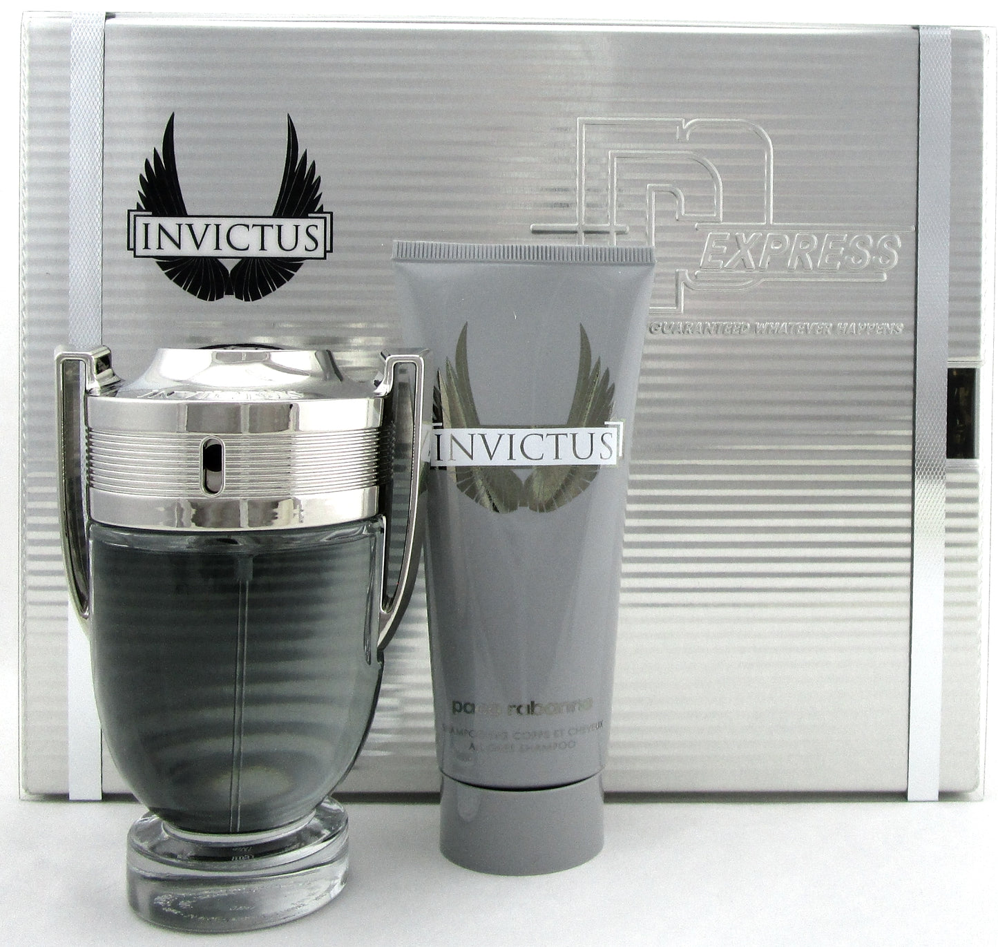 Invictus by Paco Rabanne Set:3.4 oz.EDT+3.4 oz.All Over Shampoo.New in Box