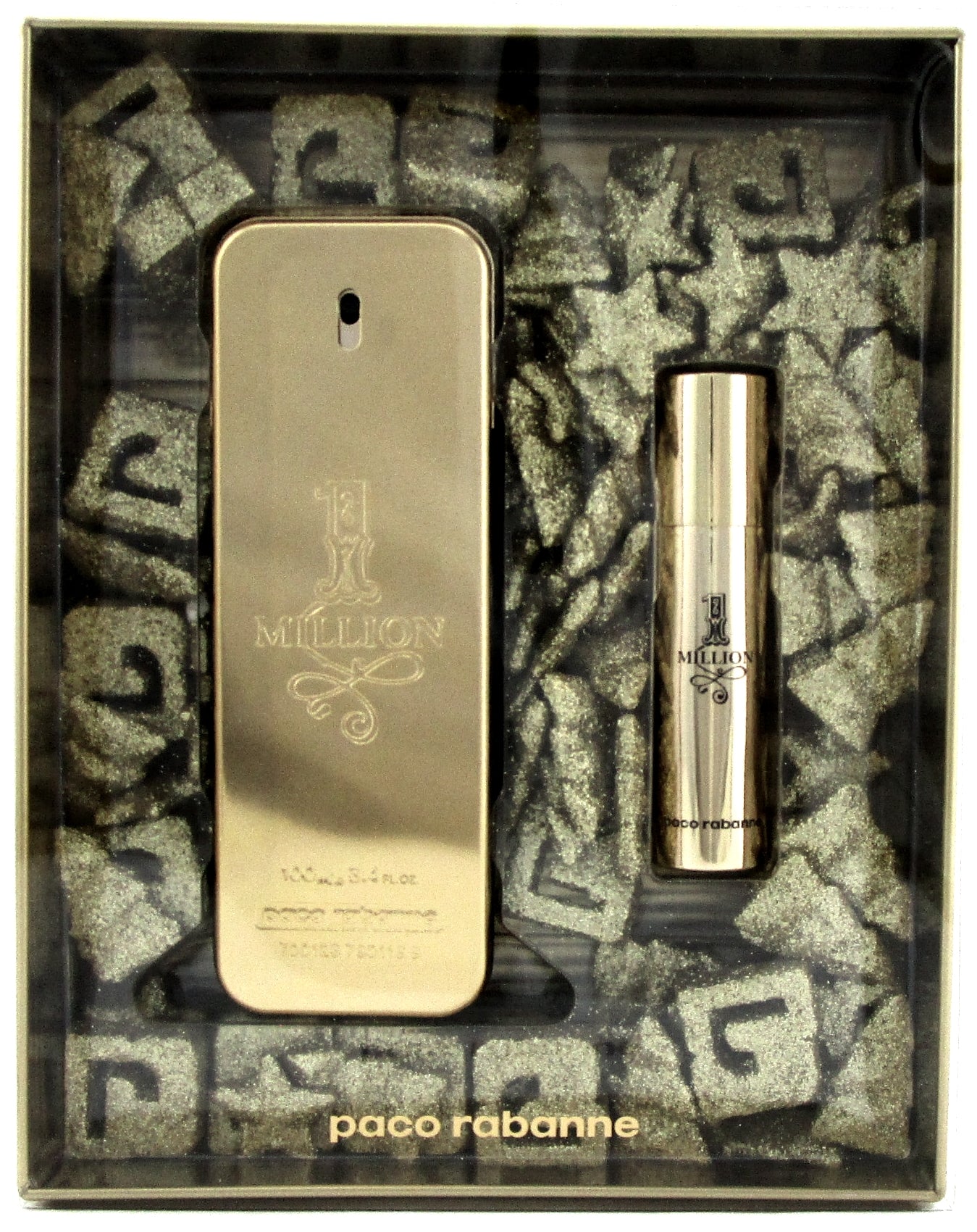 1 Million by Paco Rabanne Gift Set for Men: 3.4 oz. + 10 ml. EDT Spray. New Set.