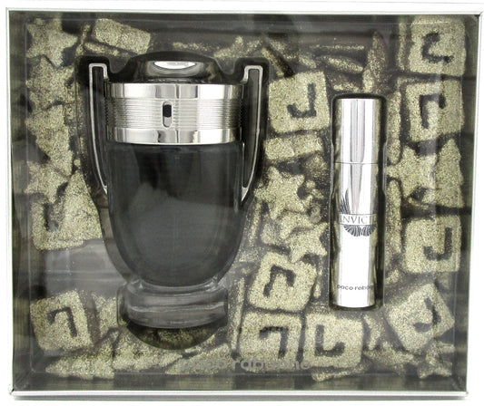 Invictus by Paco Rabanne Gift Set for Men: 3.4oz.+10ml.Eau de Toilette Spray.New