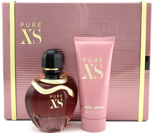 PURE XS for Her by Paco Rabanne 2.7 oz. EDP Spray + 3.4 oz. B/Lotion. New SET