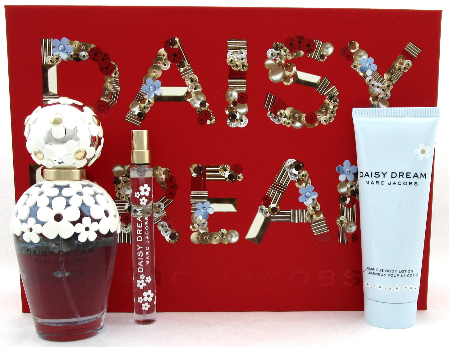 Daisy Dream by Marc Jacobs 3.4 oz. & 10ml. EDT Spray + 2.5 oz. B/Lotion. New SET