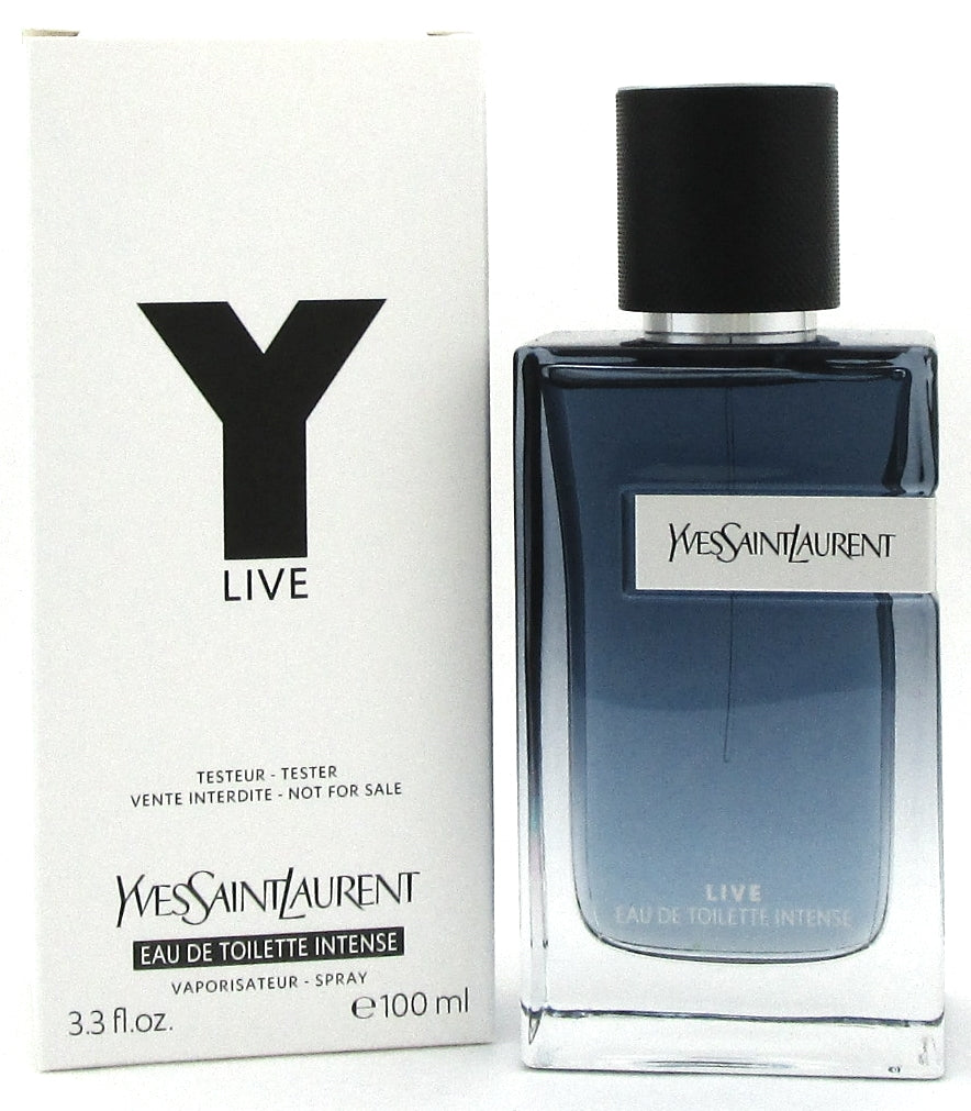 Y LIVE by Yves Saint Laurent 3.3 oz. EDT INTENSE Spray for Men. Tester with Cap