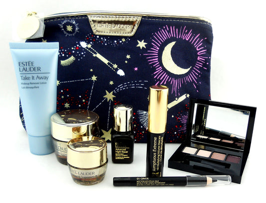 Estee Lauder 2019 Beauty Horoscope GWP Set Revitalizing 7 pc In Cosmetic Bag