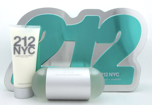 212 NYC by Carolina Herrera 3.4 oz. EDT Spray + 3.4 oz Body Lot. New SET for Women
