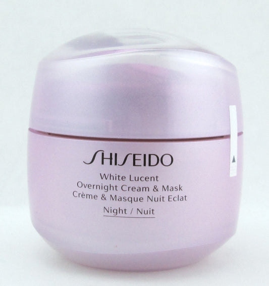 Shiseido White Lucent Overnight Cream & Mask Even skin tone- Luminosity 75 ml./ 2.6 oz. NIB