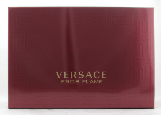 Eros Flame by Versace 3.4 oz. EDP + 10 ml. EDP Spray+ Bag Set New Damaged Box