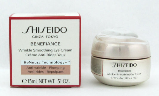 Shiseido Benefiance Wrinkle Smoothing Eye Cream 15 ml./ 0.51 oz. New 730852155794