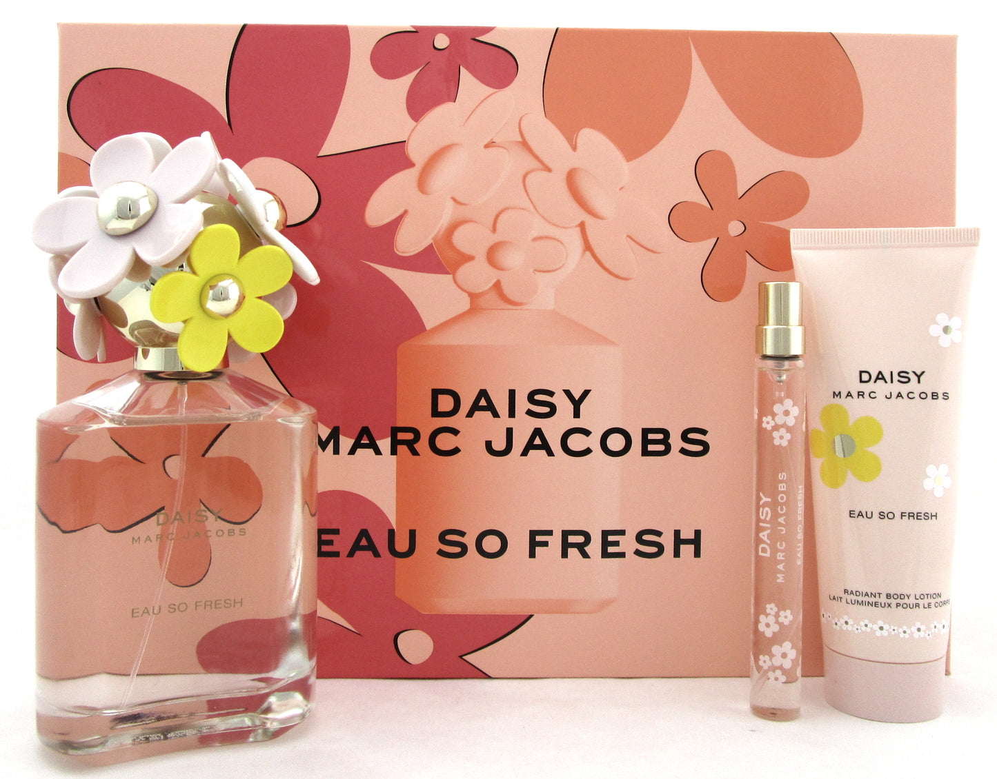 Daisy Eau So Fresh by Marc Jacobs 4.25 oz &10 ml EDT Spray+2.5 oz.B/L Gift Set.