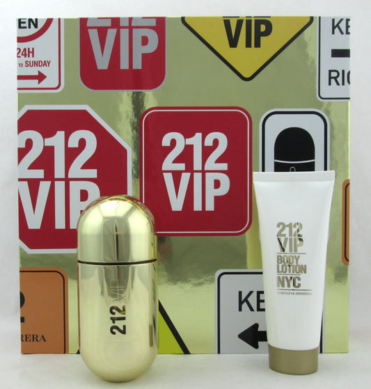 212 VIP by Carolina Herrera SET for Women: 1.7 oz. EDP Spray + 2.5 oz. B/Lotion