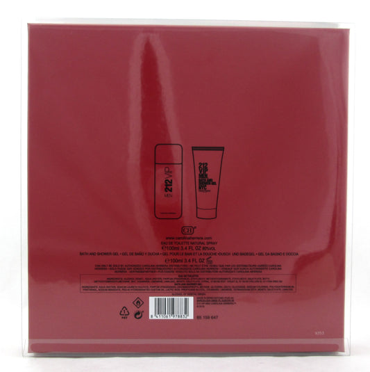212 VIP Men by Carolina Herrera 3.4 oz.EDT Spray+ 3.4 oz. Shower Gel New Set