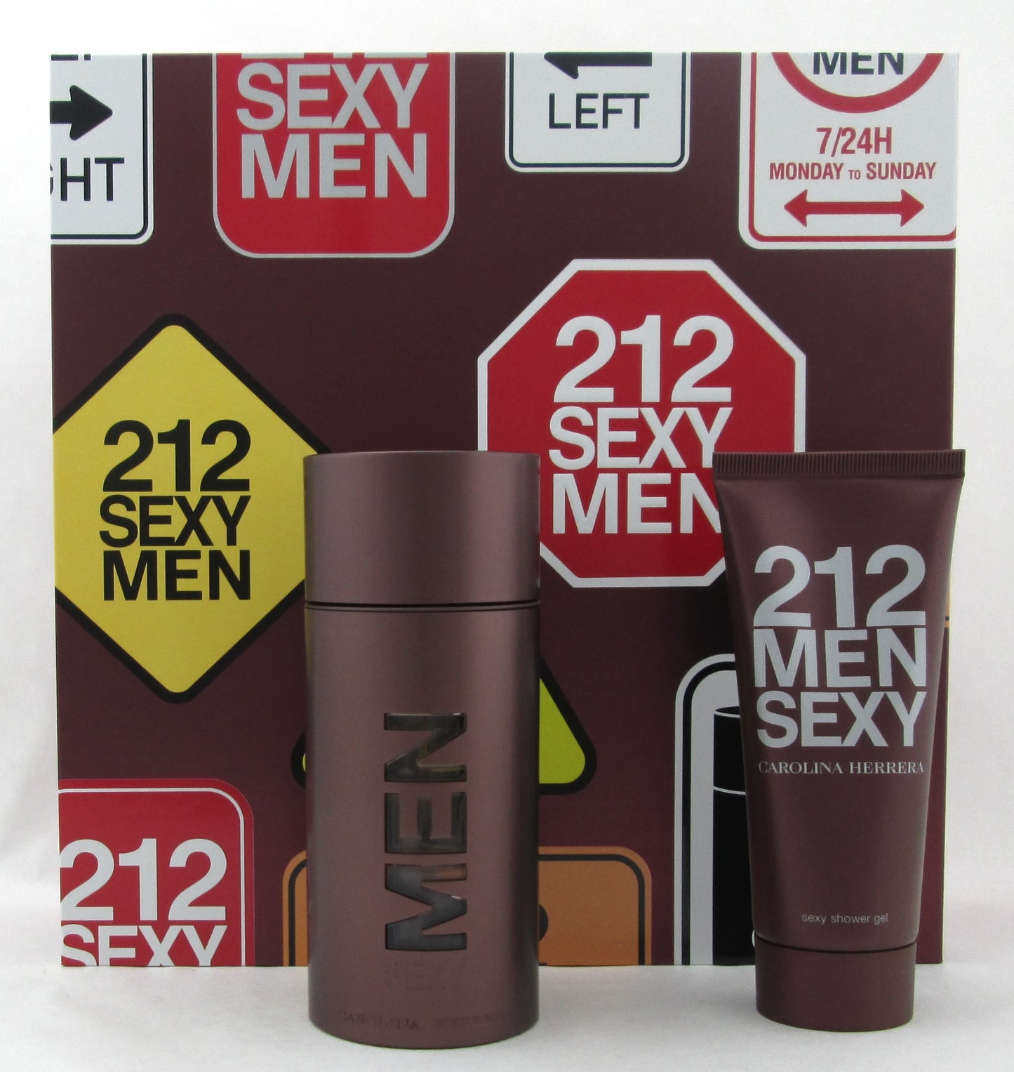 212 SEXY MEN Cologne by Carolina Set 3.4 oz. EDT Spray for Men+Shower Gel 3.4 oz