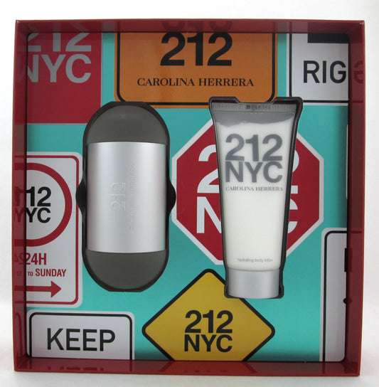 212 NYC by Carolina Herrera Set for Women 3.4 oz. EDT Spray + 3.4 oz Body Lotion