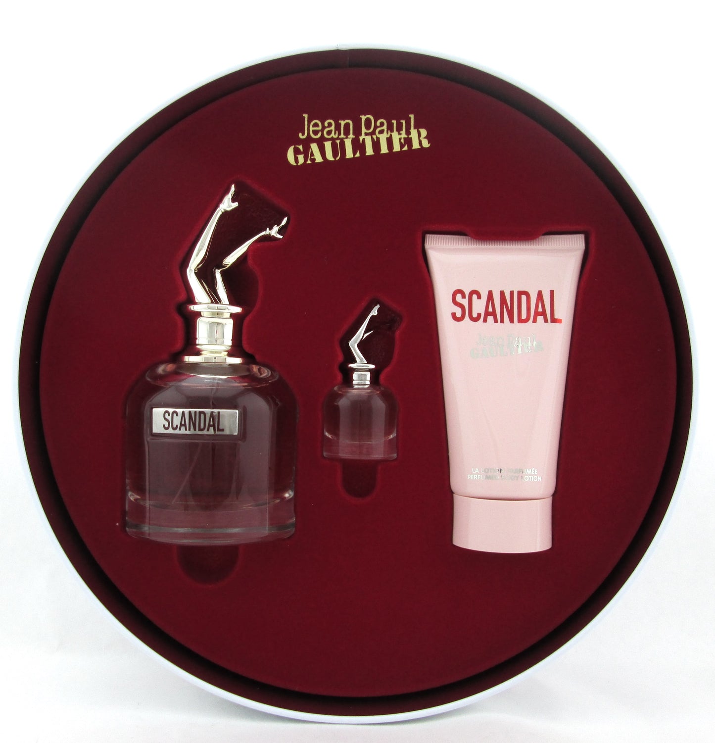 Jean Paul Gaultier Scandal Perfume Set 2.7 oz EDP Spray + B/Lotion+ EDP Mini
