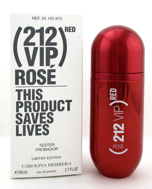 212 VIP ROSE RED Edition by Carolina Herrera 2.7 oz. EDP Spray Women. New Tester
