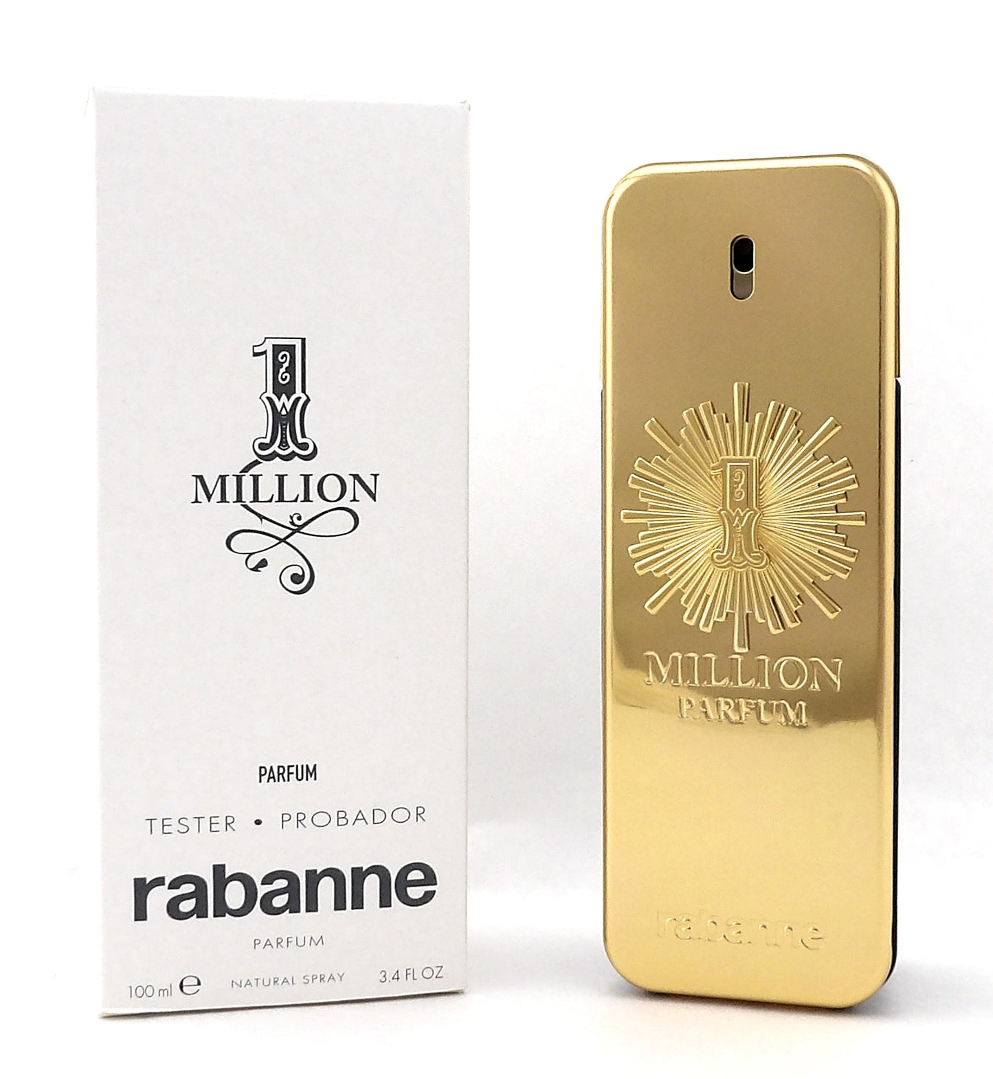 1 Million by Rabanne 3.4 oz./ 100 ml. Parfum Spray for Men. New Tester